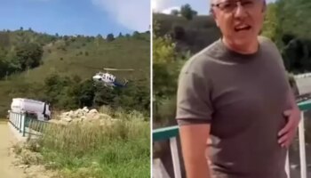 Helikopterin Dere Kenarında Yakıt İkmali Köylülerin Dikkatini Çekti