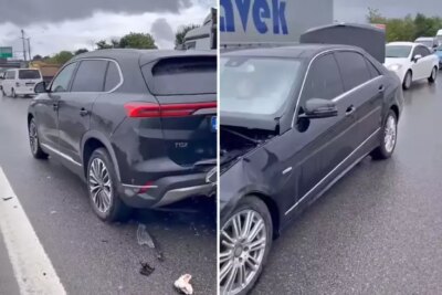 Mercedes TOGG’a Arkadan Çarptı Hasar Farkı Dikkat Çekti