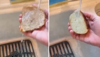 Marketten Alınan Ekmeği Suya Tuttu! Ortaya Çıkan Görüntü Sosyal Medyada Gıda Tartışması Başlattı